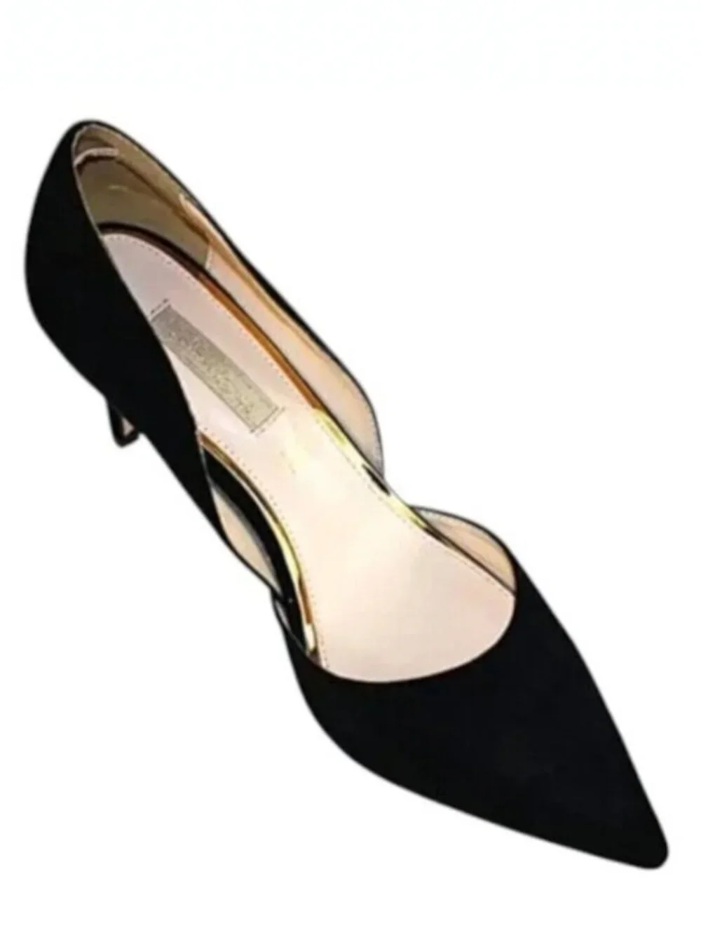 Lavorazione Artiginale Black Suede Stiletto Pump, Size 40 (US 9)